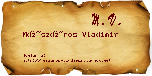 Mészáros Vladimir névjegykártya